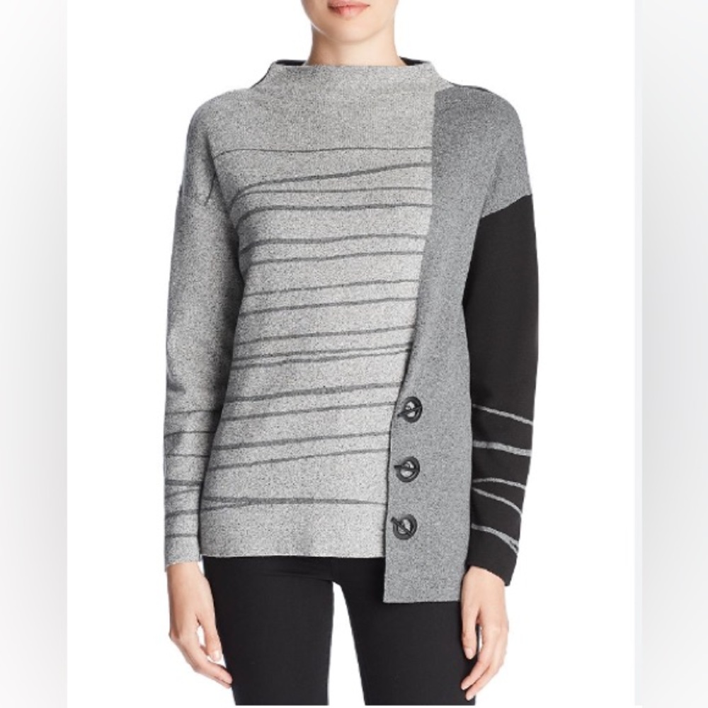 Nic+Zoe Toggle-Trimmed Asymmetric Color-Blocked S… - image 1